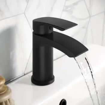 Severn Matt Black Mono Basin Mixer Tap