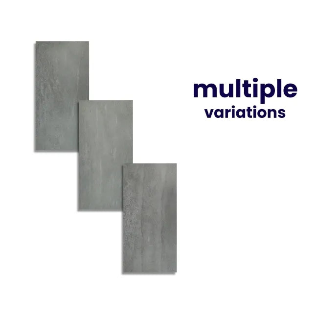 Cliff Grafite Grey Modern Stone Effect Porcelain Tile – 600x600