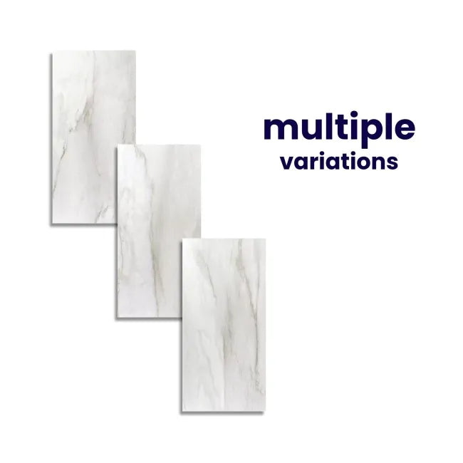 Delicatto White Polished Marble Effect Porcelain Tile – 600x600