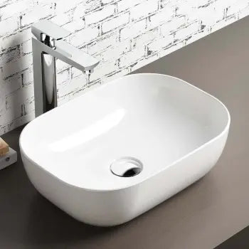 Carolina White Countertop Ceramic Basin 465mm