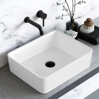 Troy Rectangular Countertop Ceramic Basin 480mm