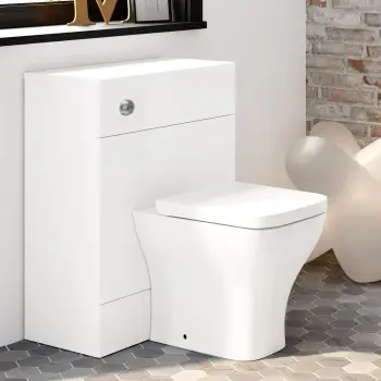 Harper Gloss White Back To Wall Unit with Atlanta Toilet