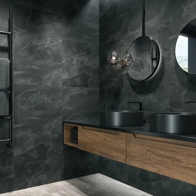 Belize Grey Modern Stone Effect Porcelain Tile – 600x600