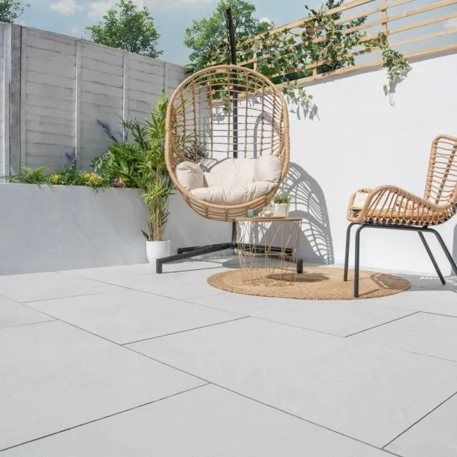 Bellevue White Matt Stone Effect Porcelain Floor Tile