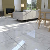 Carrara White Marble Effect Large Polished Porcelain Tile – 80x80