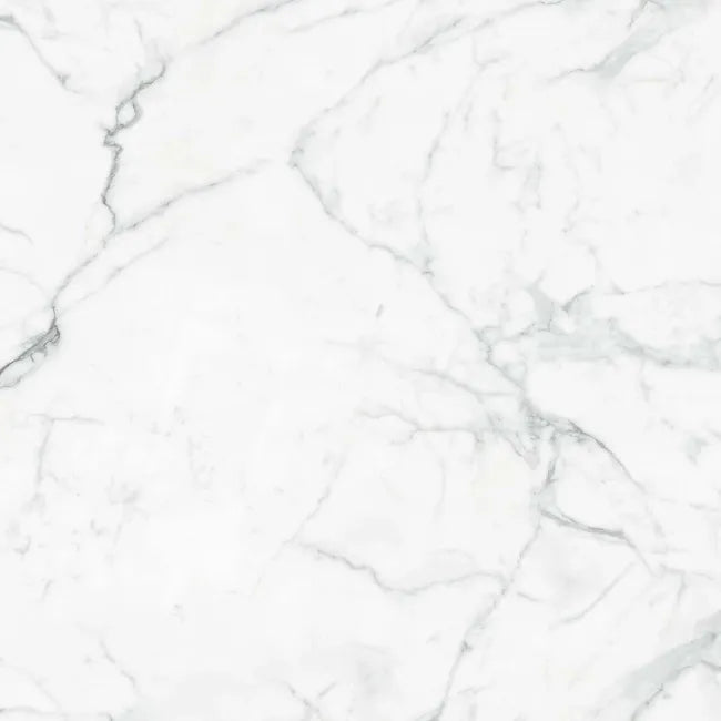 Carrara White Marble Effect Large Polished Porcelain Tile – 80x80