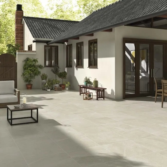 Bellevue Ivory Matt Stone Effect Porcelain Floor Tile
