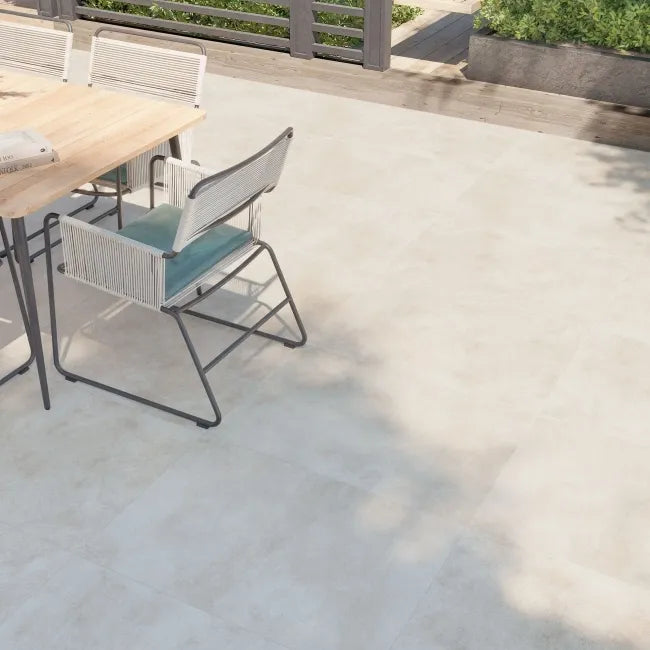 Etna Marfil Concrete Effect Matt Porcelain Outdoor Slab Tile