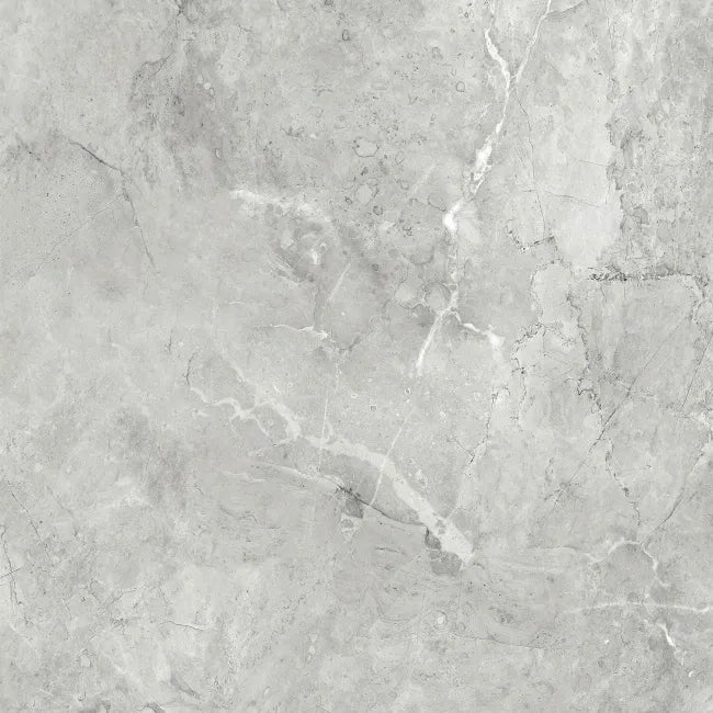 Immense Grey Polished Stone Effect Porcelain Floor Tile – 600x600