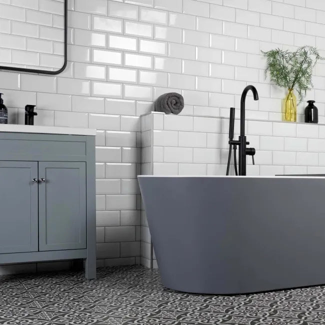Metro White Gloss Brick Wall Tile – 100x200