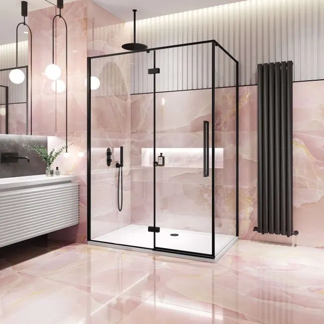 Onyx Marble Effect Polished Porcelain Tile – Rose Pink