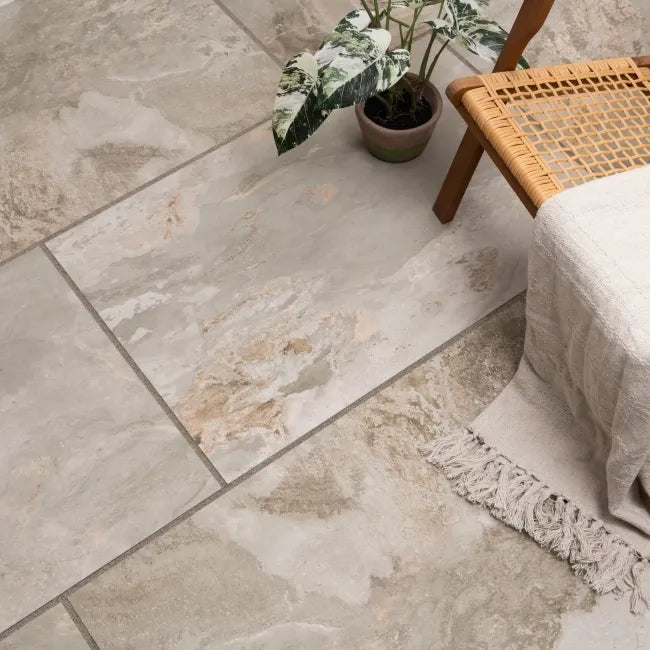 Slate Way Beige Matt Porcelain Outdoor Slab Tile
