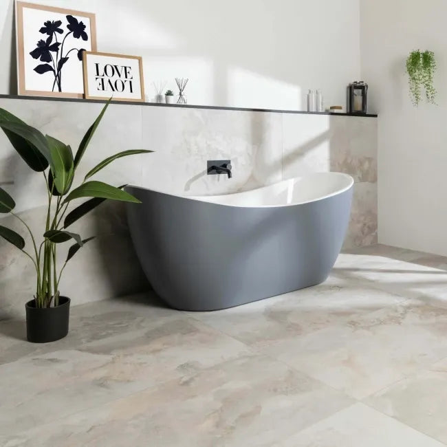 Slate Way Light Grey Modern Stone Effect Porcelain Tile